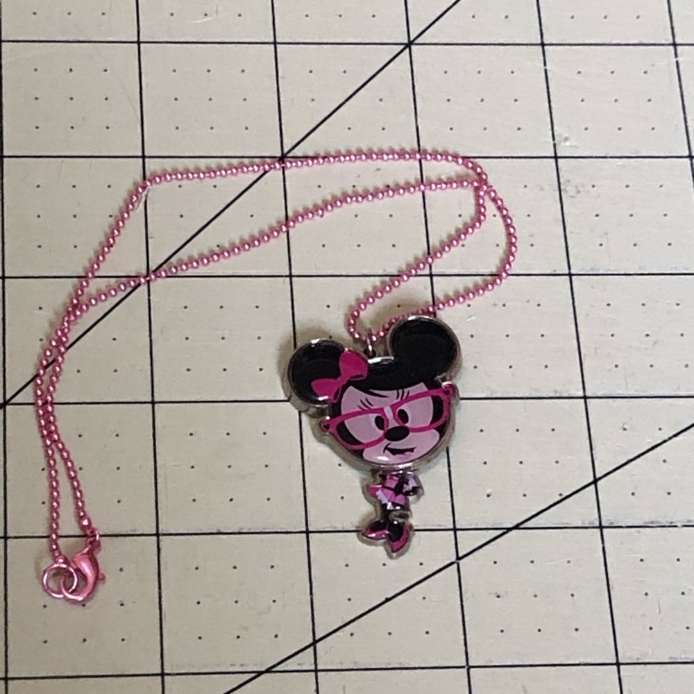 Disney Minnie Mouse Geek Glasses Necklace